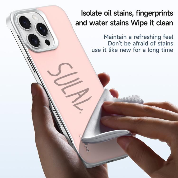 For iPhone 16 Pro Max SULADA Skin Feel Liquid Leather Shockproof Phone Case(White) by SULADA