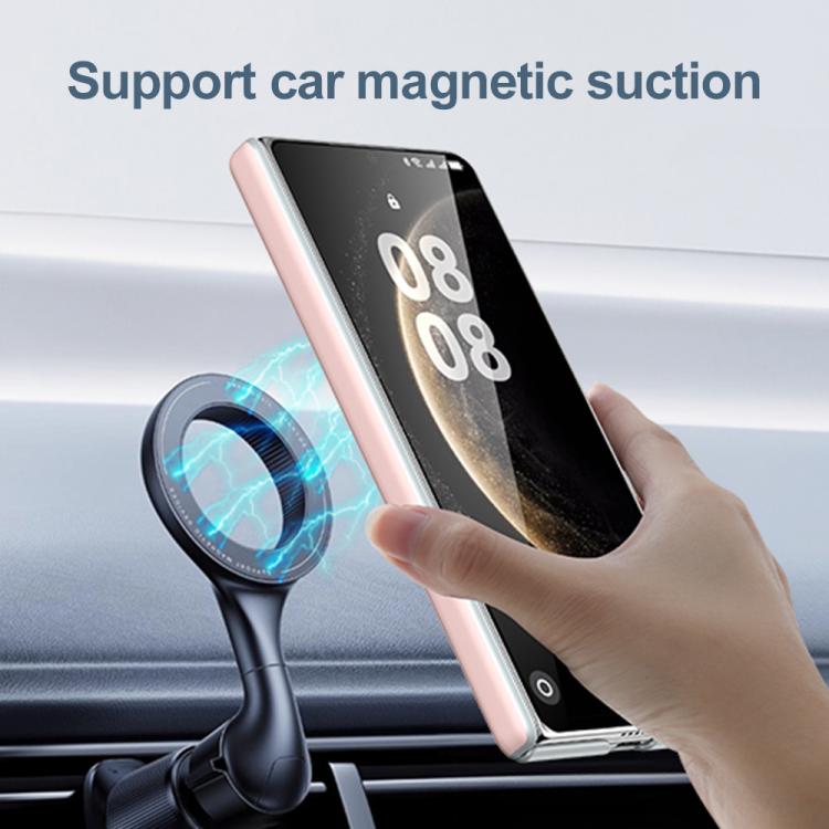 For Huawei Mate X6 SULADA Skin Feel Liquid Leather Shockproof Phone Case(Black) by SULADA