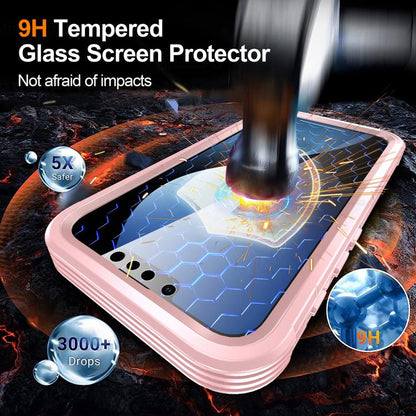For iPhone 16e RedPepper Tempered Glass MagSafe Phone Case(Pink) by RedPepper