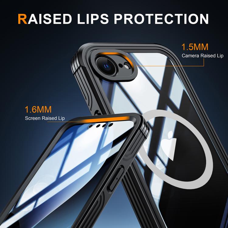 For iPhone 16e RedPepper Tempered Glass MagSafe Phone Case(Black) by RedPepper