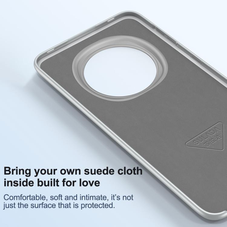 For Honor Magic7 Pro SULADA Skin Feel Liquid Leather Shockproof Phone Case(Black) by SULADA