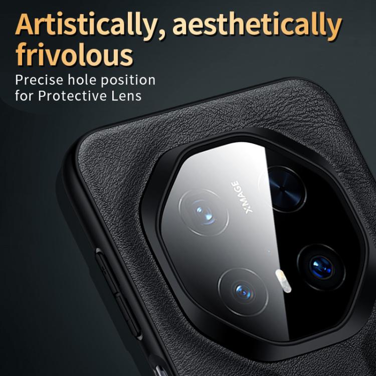 For Huawei Mate 70 RS Ultimate SULADA Shockproof TPU Hybrid Handmade Leather Phone Case(Black) by SULADA