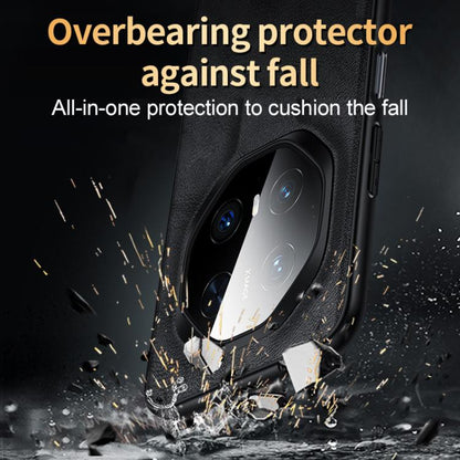 For Huawei Mate 70 RS Ultimate SULADA Shockproof TPU Hybrid Handmade Leather Phone Case(Black) by SULADA