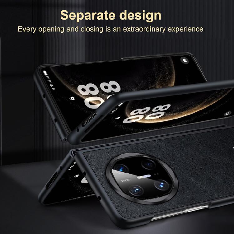 For Huawei Mate X6 SULADA Shockproof TPU Hybrid Handmade Leather Phone Case(Red) by SULADA