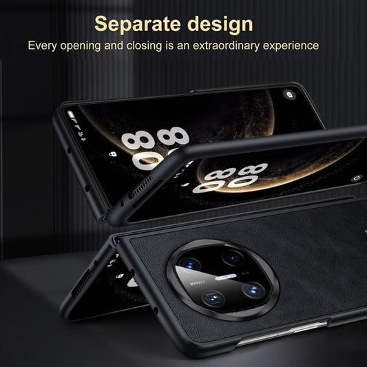 For Huawei Mate X6 SULADA Shockproof TPU Hybrid Handmade Leather Phone Case(Red) by SULADA