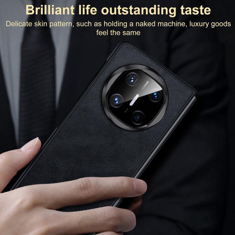 For Huawei Mate X6 SULADA Shockproof TPU Hybrid Handmade Leather Phone Case(Red) by SULADA