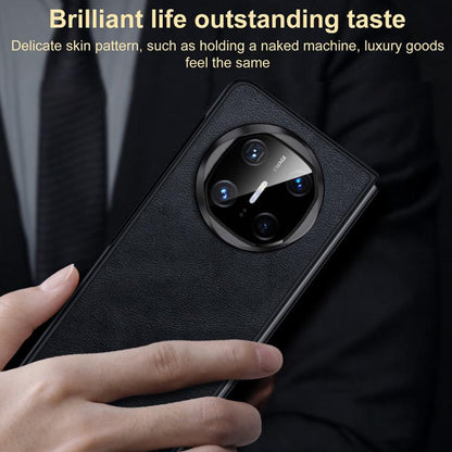 For Huawei Mate X6 SULADA Shockproof TPU Hybrid Handmade Leather Phone Case(Red) by SULADA