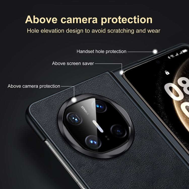 For Huawei Mate X6 SULADA Shockproof TPU Hybrid Handmade Leather Phone Case(Red) by SULADA