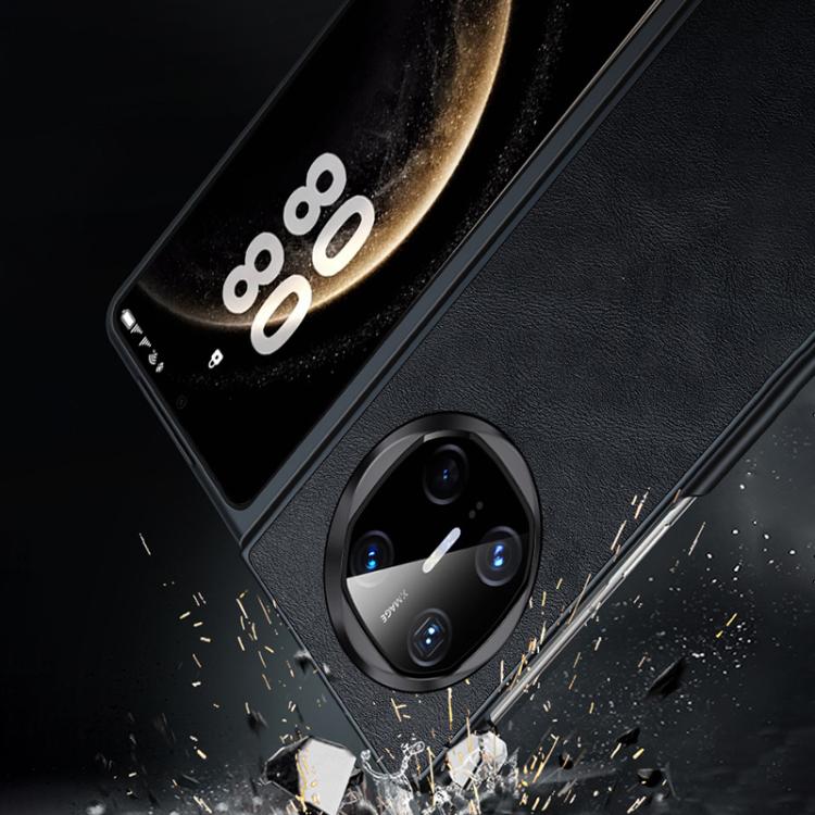 For Huawei Mate X6 SULADA Shockproof TPU Hybrid Handmade Leather Phone Case(Red) by SULADA