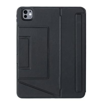 For iPad Pro 11 2024 Holder Floating Detachable Backlight Keyboard Tablet Leather Case with Touchpad(Black) by bashfashion