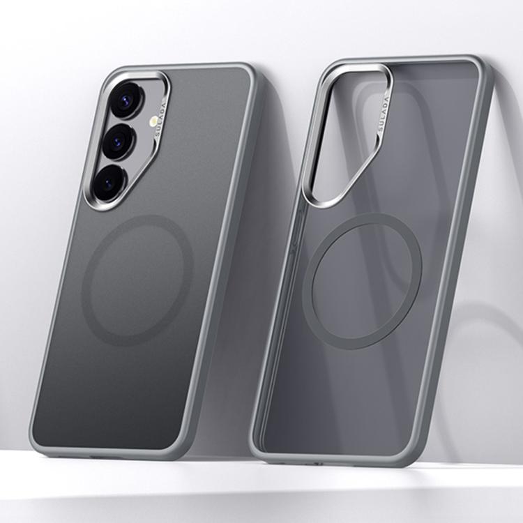 For Samsung Galaxy S25+ 5G SULADA Light Sand MagSafe Magnetic PC Hybrid TPU Phone Case(Grey) by SULADA