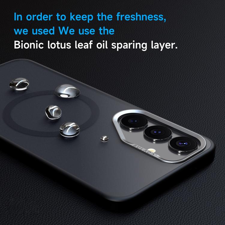 For Samsung Galaxy S25+ 5G SULADA Light Sand MagSafe Magnetic PC Hybrid TPU Phone Case(Grey) by SULADA