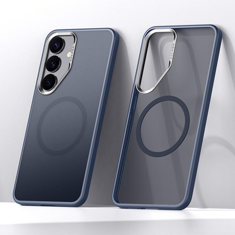 For Samsung Galaxy S25 5G SULADA Light Sand MagSafe Magnetic PC Hybrid TPU Phone Case(Blue) by SULADA