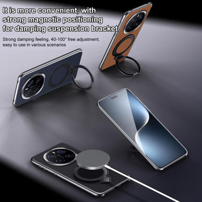 For Honor Magic7 Pro SULADA Top Grain Leather MagSafe Magnetic Holder Phone Case(Black) by SULADA