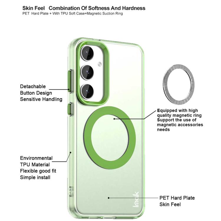 For Samsung Galaxy S25+ 5G IMAK Candy Series Shockproof MagSafe Phone Case(Black) by imak