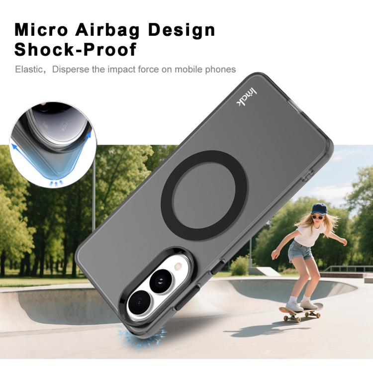 For Samsung Galaxy S25 Edge 5G IMAK Candy Series Shockproof MagSafe Phone Case(Black) by imak