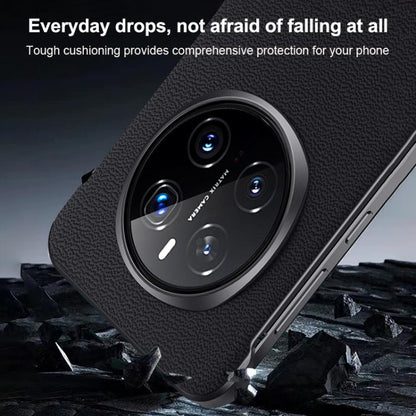 For Honor Magic7 SULADA Frameless Top Layer Cowhide Leather Hybrid PC Phone Case(Black) by SULADA