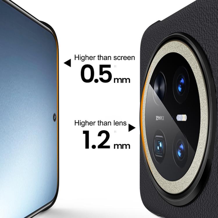 For Huawei Mate 70 Pro / Mate 70 Pro+ SULADA Frameless Top Layer Cowhide Leather Hybrid PC Phone Case(Black) by SULADA