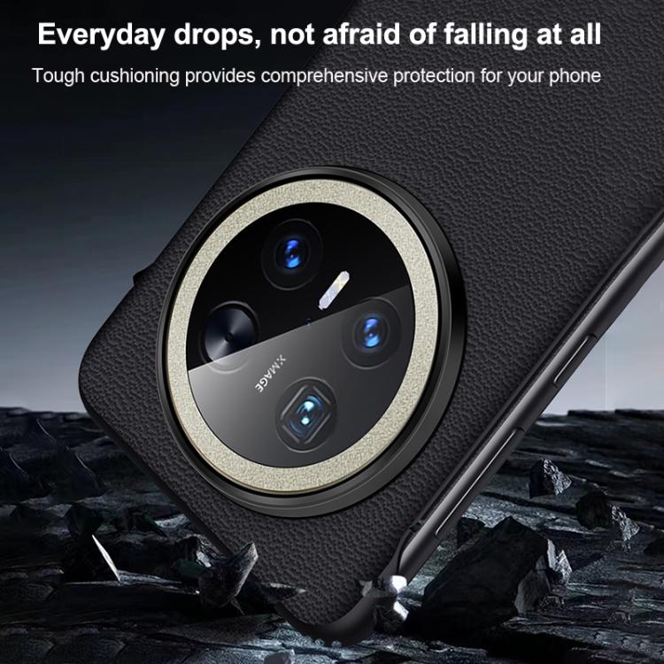 For Huawei Mate 70 Pro / Mate 70 Pro+ SULADA Frameless Top Layer Cowhide Leather Hybrid PC Phone Case(Blue) by SULADA