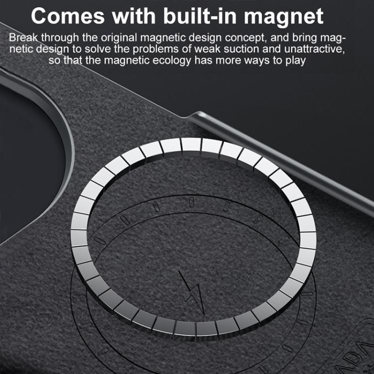 For Huawei Mate X6 SULADA Frameless Top Layer Cowhide Leather Hybrid PC Phone Case(Purple) by SULADA