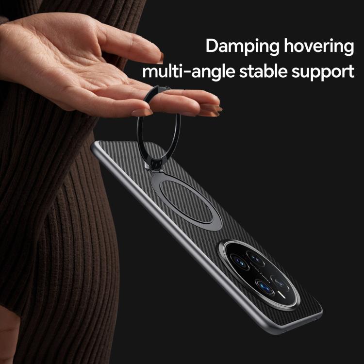 For Honor Magic7 Pro SULADA Kevlar Texture MagSafe Magnetic Holder Phone Case(Black) by SULADA