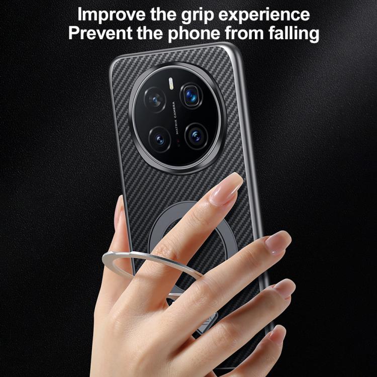 For Honor Magic7 Pro SULADA Kevlar Texture MagSafe Magnetic Holder Phone Case(Black) by SULADA