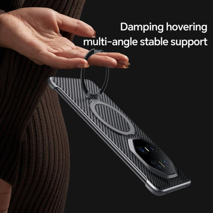 For Huawei Mate 70 RS Ultimate SULADA Kevlar Texture MagSafe Magnetic Holder Phone Case(Black) by SULADA