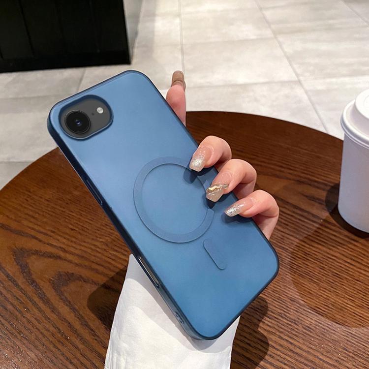 For iPhone 16e Ice Fog MagSafe PC Phone Case(Titanium Blue) by bashfashion