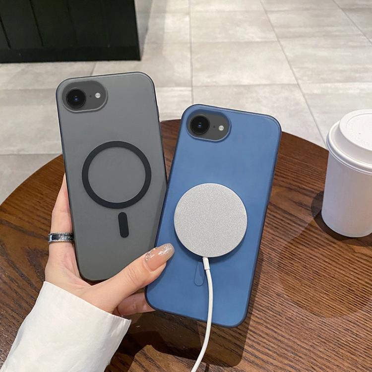 For iPhone 16e Ice Fog MagSafe PC Phone Case(White) by bashfashion