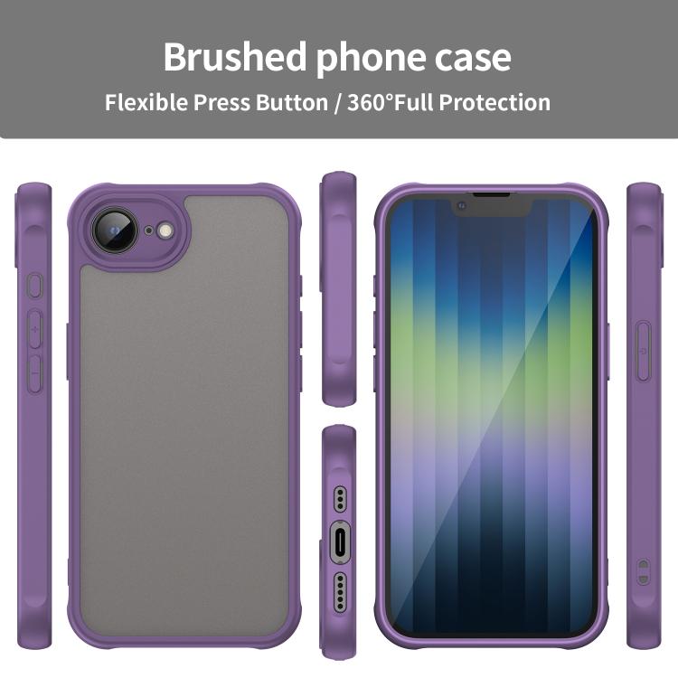 For iPhone 16e Fan Dun Series TPU Hybrid PC Frosted Phone Case(Purple) by bashfashion