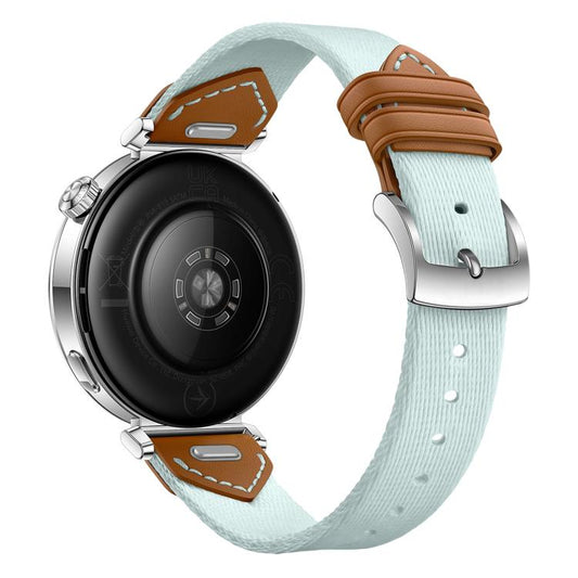 For Huawei Watch GT 5 41mm Quick Release Button Hybrid Braid Watch Band(Ice Blue Brown) by bashfashion