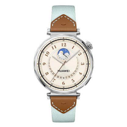 For Huawei Watch GT 5 41mm Quick Release Button Hybrid Braid Watch Band(Ice Blue Brown) by bashfashion