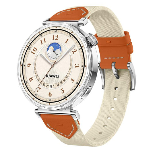 For Huawei Watch GT 5 41mm Quick Release Button Hybrid Braid Watch Band(Starlight Orange) by bashfashion