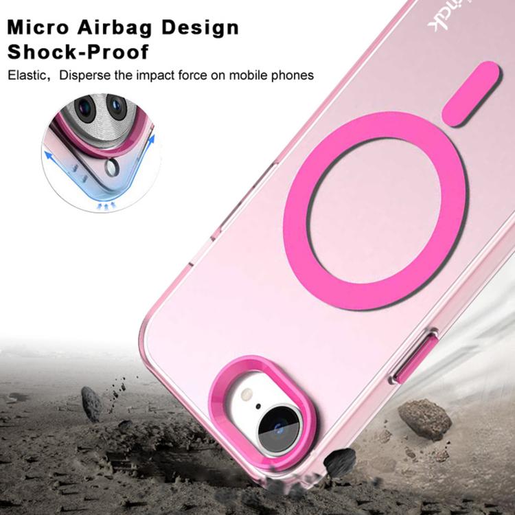 For iPhone 16e IMAK Candy Series Shockproof MagSafe Phone Case(Red) by imak