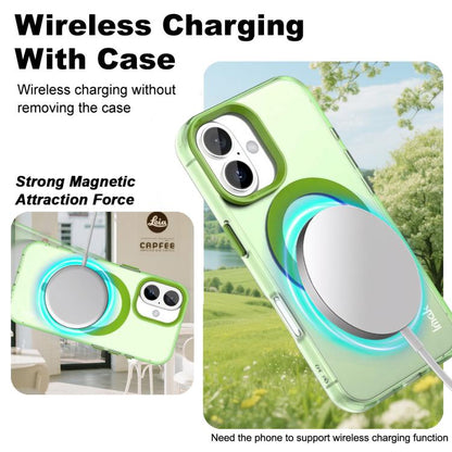 For iPhone 16 IMAK Candy Series Shockproof MagSafe Phone Case(Green) by imak