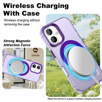 For iPhone 16 IMAK Candy Series Shockproof MagSafe Phone Case(Purple) by imak
