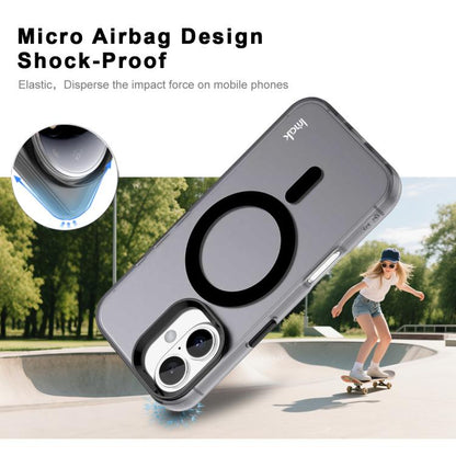 For iPhone 16 Plus IMAK Candy Series Shockproof MagSafe Phone Case(Black) by imak