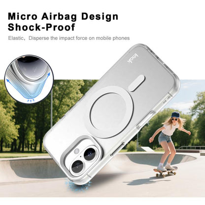 For iPhone 16 Plus IMAK Candy Series Shockproof MagSafe Phone Case(White) by imak