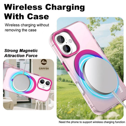 For iPhone 16 Plus IMAK Candy Series Shockproof MagSafe Phone Case(Red) by imak