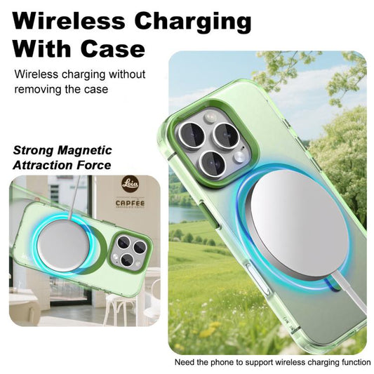 For iPhone 16 Pro IMAK Candy Series Shockproof MagSafe Phone Case(Green) by imak