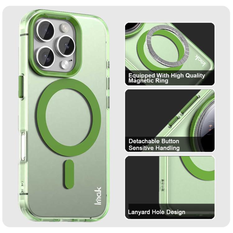 For iPhone 16 Pro IMAK Candy Series Shockproof MagSafe Phone Case(Green) by imak