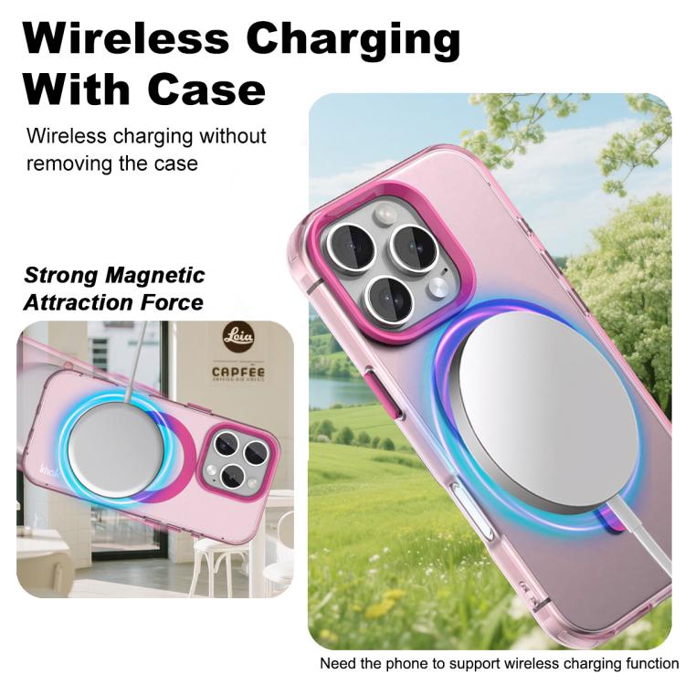 For iPhone 16 Pro IMAK Candy Series Shockproof MagSafe Phone Case(Red) by imak