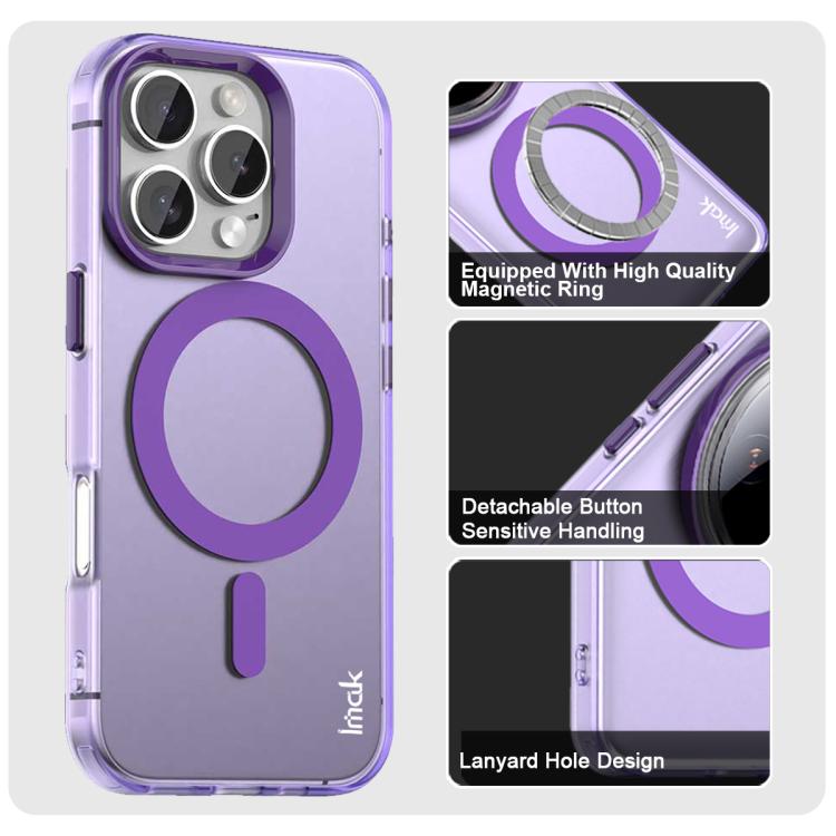 For iPhone 16 Pro IMAK Candy Series Shockproof MagSafe Phone Case(Purple) by imak