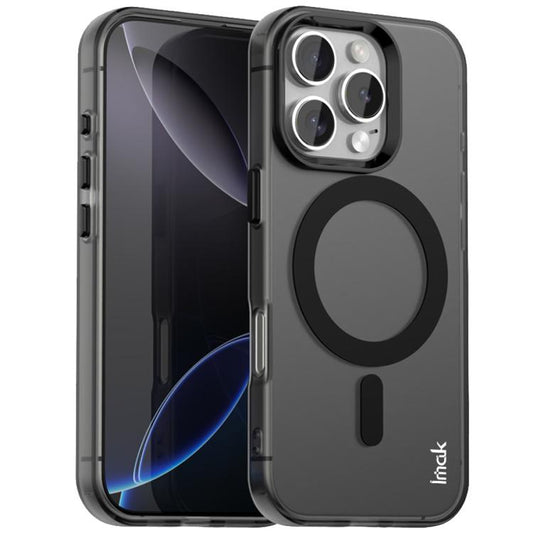 For iPhone 16 Pro Max IMAK Candy Series Shockproof MagSafe Phone Case(Black) by imak