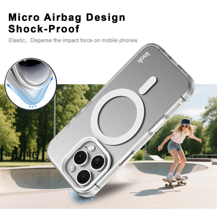 For iPhone 16 Pro Max IMAK Candy Series Shockproof MagSafe Phone Case(White) by imak
