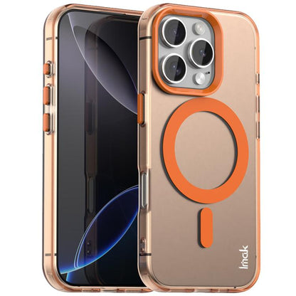 For iPhone 16 Pro Max IMAK Candy Series Shockproof MagSafe Phone Case(Orange) by imak
