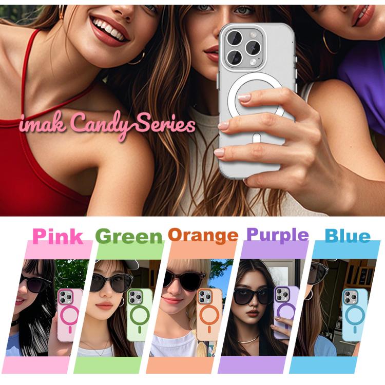 For iPhone 16 Pro Max IMAK Candy Series Shockproof MagSafe Phone Case(Purple) by imak