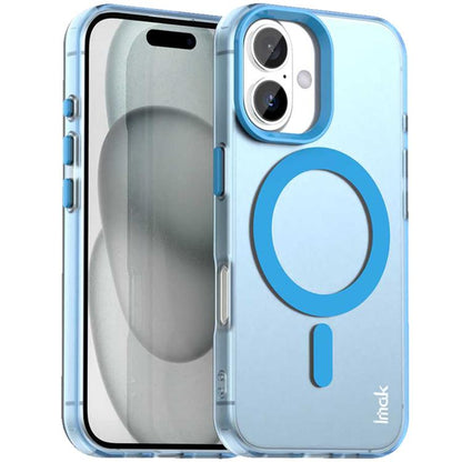For iPhone 17 IMAK Candy Series Shockproof MagSafe Phone Case(Blue) by imak