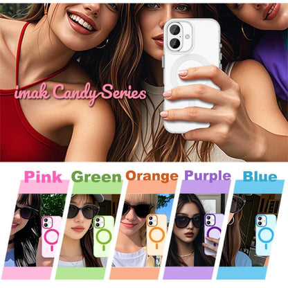 For iPhone 17 IMAK Candy Series Shockproof MagSafe Phone Case(Blue) by imak