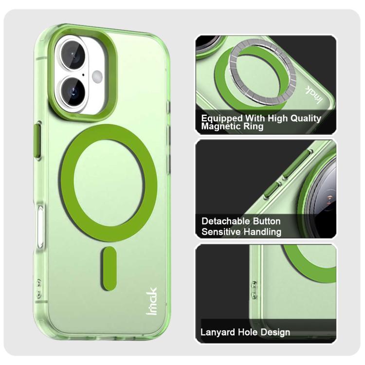 For iPhone 17 IMAK Candy Series Shockproof MagSafe Phone Case(Green) by imak